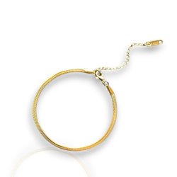 Snake - 3 mm smalt slangearmbnd forgyldt