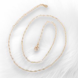 Basic Lip Chain - Guldbelagt kde 40 cm