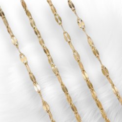 Basic Lip Chain - Guldbelagt kde 40 cm