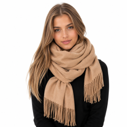T�rkl�de dobbelsidet i akryl - Beige/Creme 