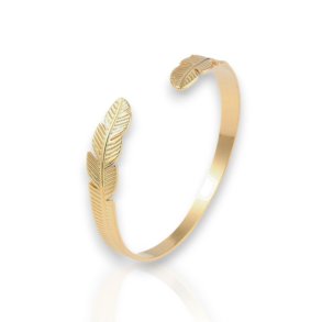 Feather - Fast guldbelagt armbnd