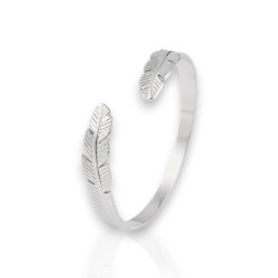 Feather - Fast slvbelagt armbnd