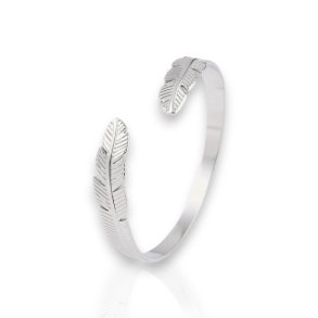 Feather - Fast slvbelagt armbnd