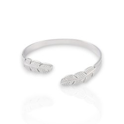 Feather - Fast slvbelagt armbnd