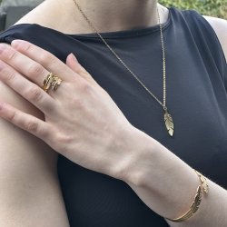 Feather - Guldbelagt ring