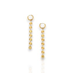 Flower - Guldbelagte hngereringe