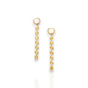 Flower - Guldbelagte hngereringe