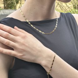 Flower - Guldbelagt st - med ring i str. 8