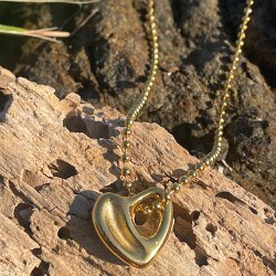 My heart - Guldbelagt halsk�de med hjerte