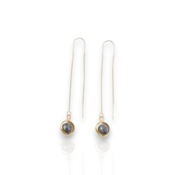 Jupiter - Forgyldt rekde med gr natursten 