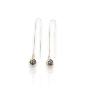 Jupiter - Forgyldt rekde med gr natursten 