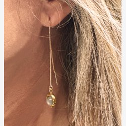 Jupiter - Forgyldt rekde med tiger eye natursten 