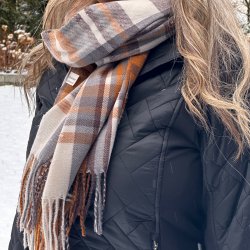 Trklde i cashmere/pashmina - Khaki