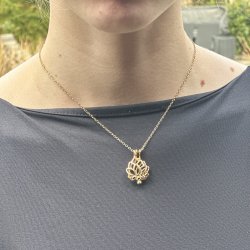 Lotus - Guldbelagt halskde