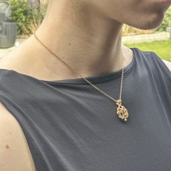 Lotus - Guldbelagt halskde