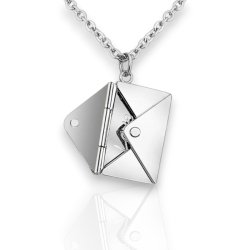 Love letter - Slvbelagt halskde