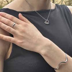 Twisted - Ring slvbelagt