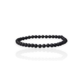 Perlearmbnd - Black Lava