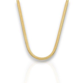 Snake - 3 mm smal slangekde forgyldt