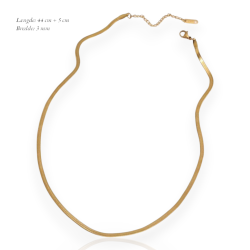 Snake - 3 mm smal slangekde forgyldt