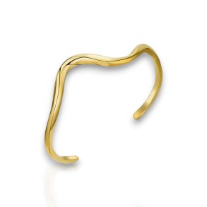 Twisted - Guldbelagt fast armbnd 