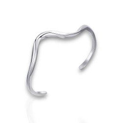 Twisted - Slvbelagt fast armbnd 