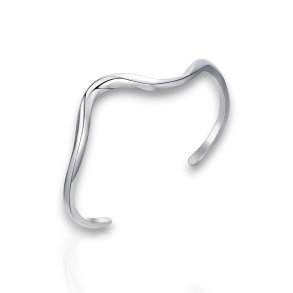 Twisted - Slvbelagt fast armbnd 