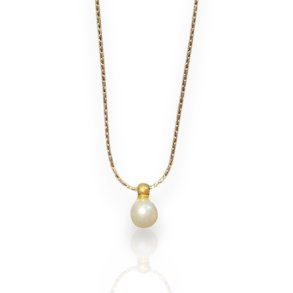 White Pearl - Guldbelagt perlekde 